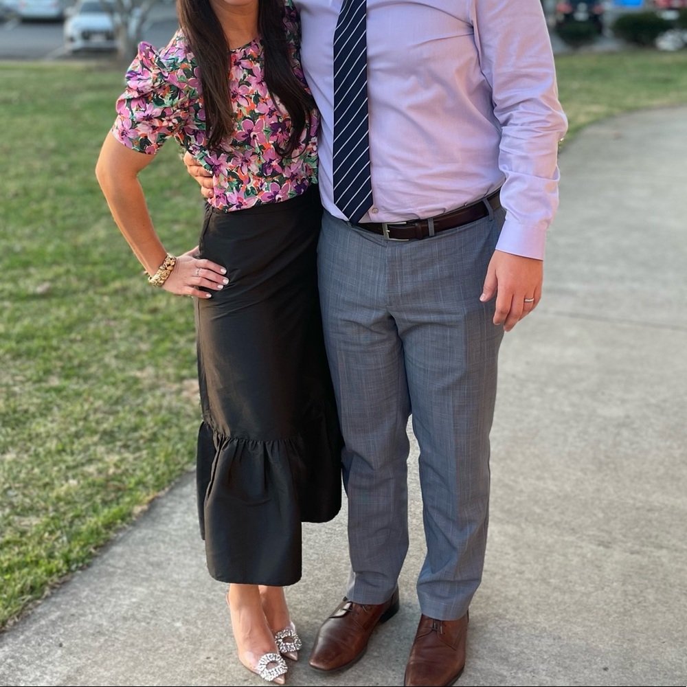 ZARA - midi with a flare at the bottom